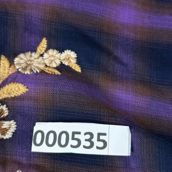 Johnny Was Dress Women Small Embroidered Floral Plaid Shift Southwest Boho NEW - Picture 13 of 13